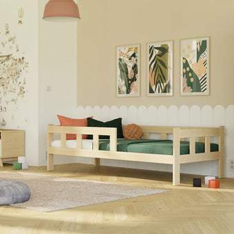 Wooden single bed FENCE with two sidewalls