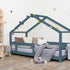 Children's house bed LUCKY with one barrier
