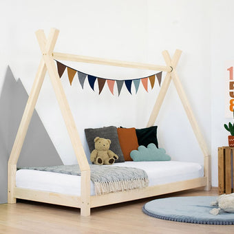 Children's wooden bed NAKANA in the shape of teepee