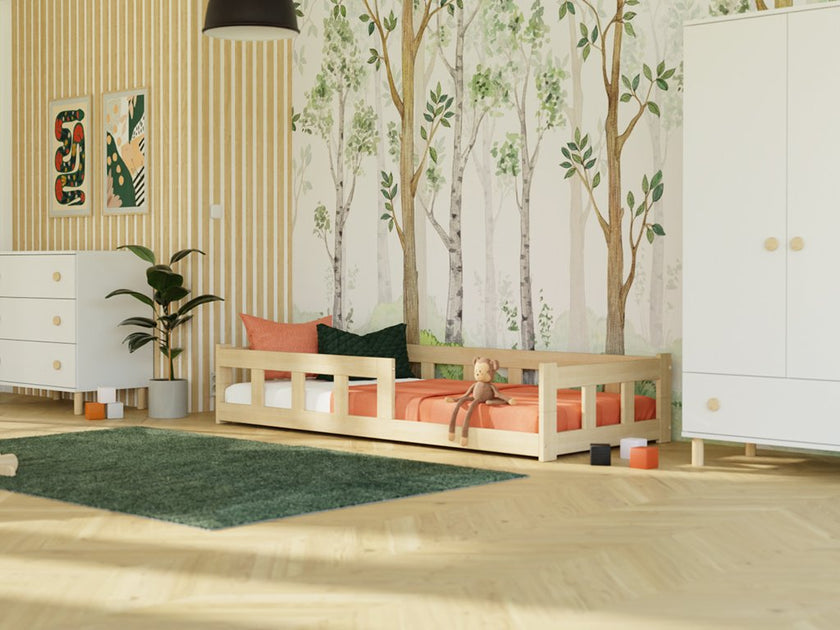 Low single bed FENCE with two sidewalls