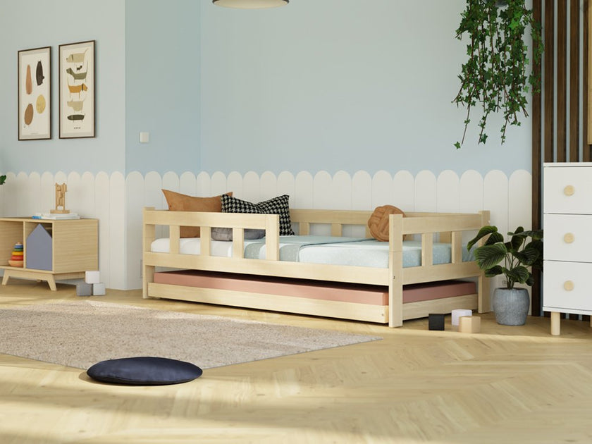 Wooden single bed FENCE with two sidewalls