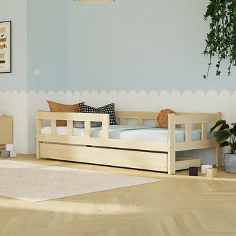 Wooden single bed FENCE with two sidewalls