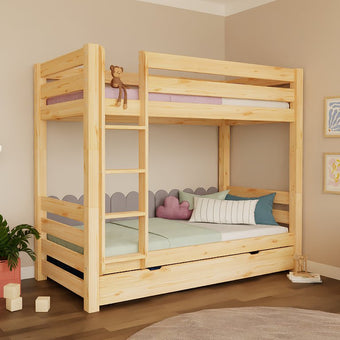 Wooden bunk bed ATLAS for children 90x200 cm