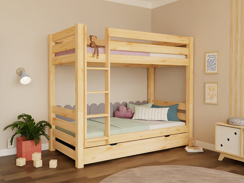 Wooden bunk bed ATLAS for children 90x200 cm