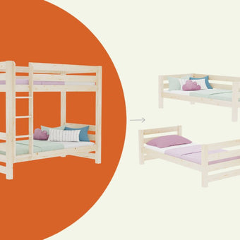 Wooden bunk bed ATLAS for children 90x200 cm