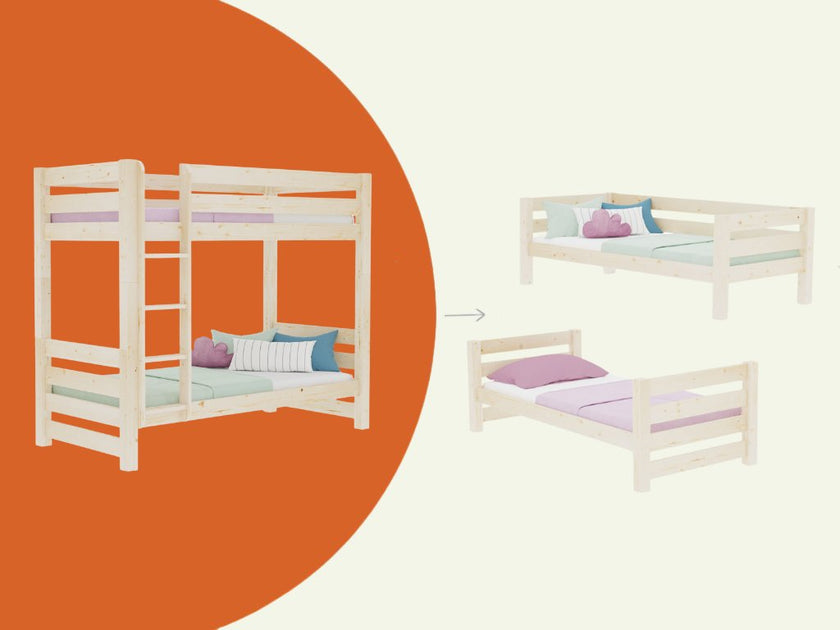 Wooden bunk bed ATLAS for children 90x200 cm