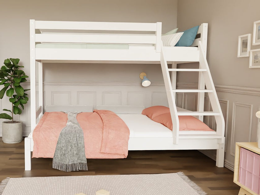 Wooden bunk bed ARARAT for 3 persons 90x200 cm, 140x200 cm