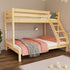 Wooden bunk bed ARARAT for 3 persons 90x200 cm, 140x200 cm