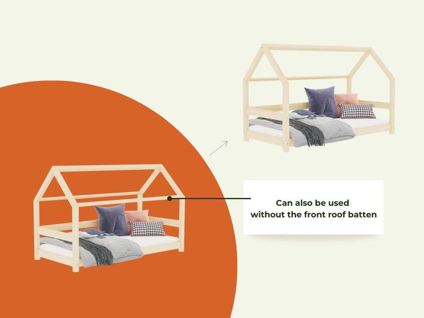 Children's house bed TERY with one barrier