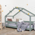 Children's house bed LUCKY with one barrier