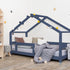 Children's house bed LUCKY with one barrier