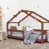 Children's house bed LUCKY with one barrier
