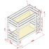 Wooden bunk bed ATLAS for children 90x200 cm